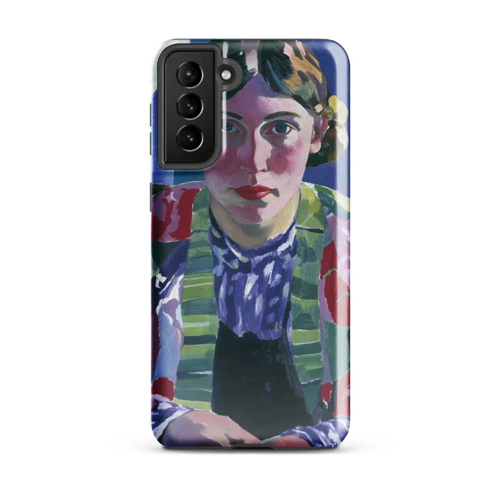 Vibrant Gaze: A Modernist Portrait