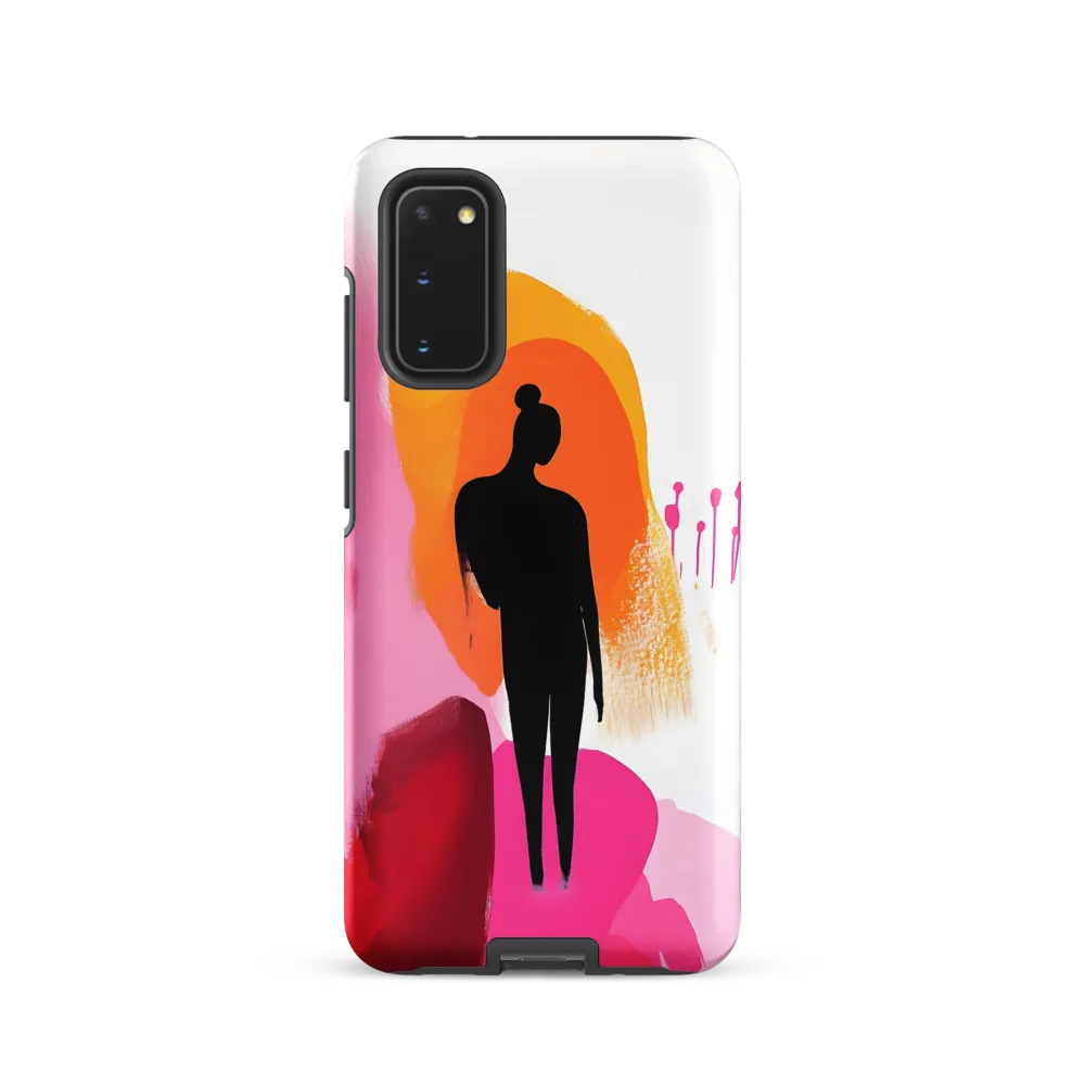Silhouette in Colorful Abstraction