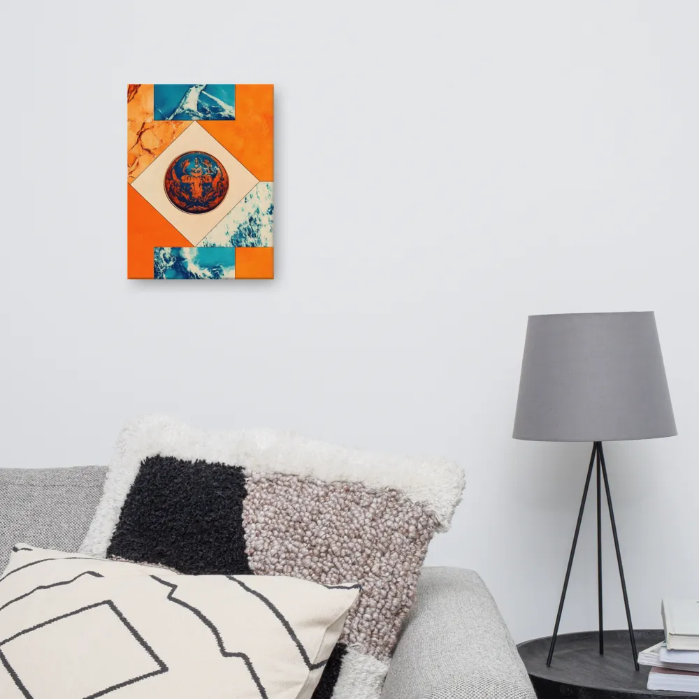 Harmonious Encounters: Abstract Geometry | Canvas | 12″×16″