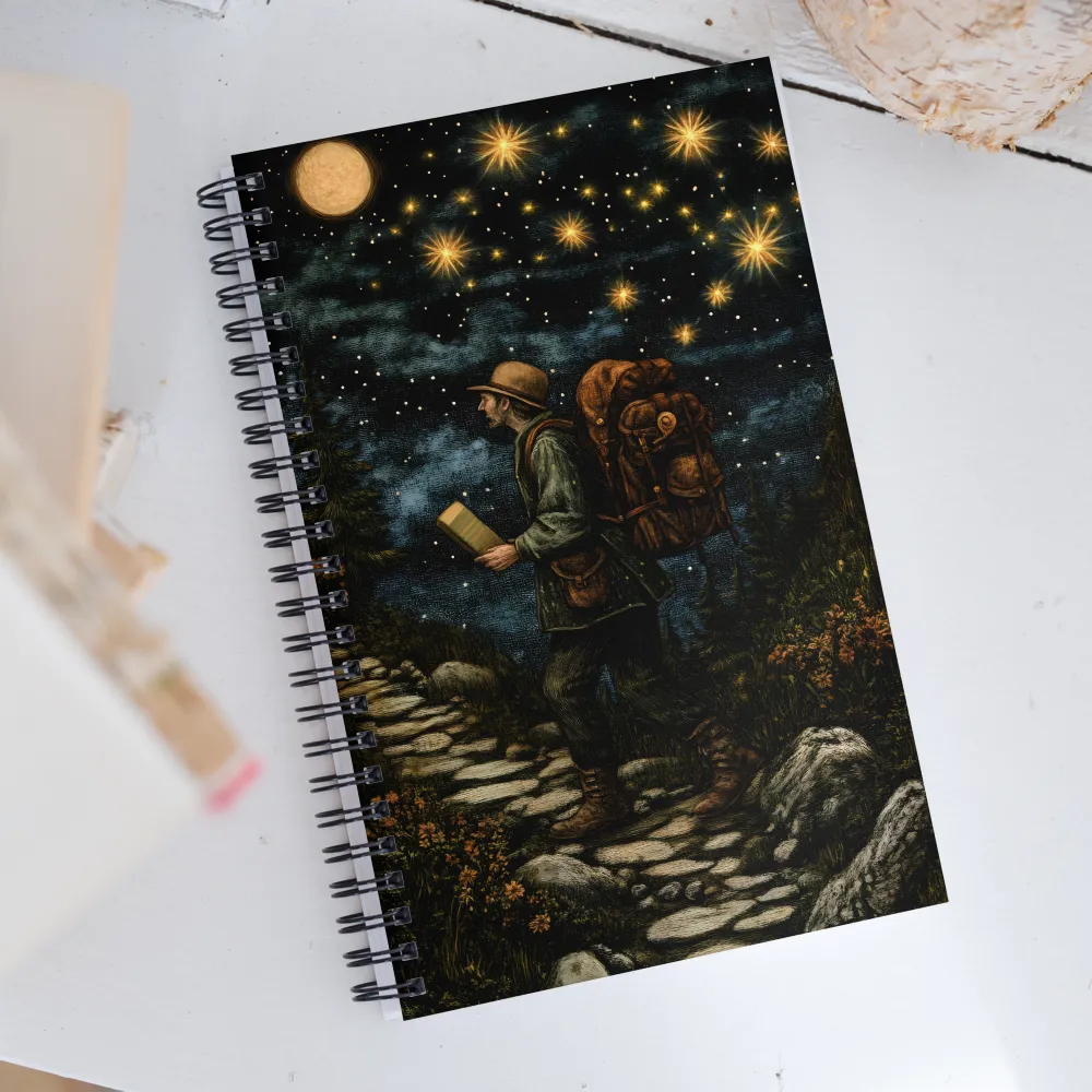 Journey Through a Starry Night | Spiral Notebook