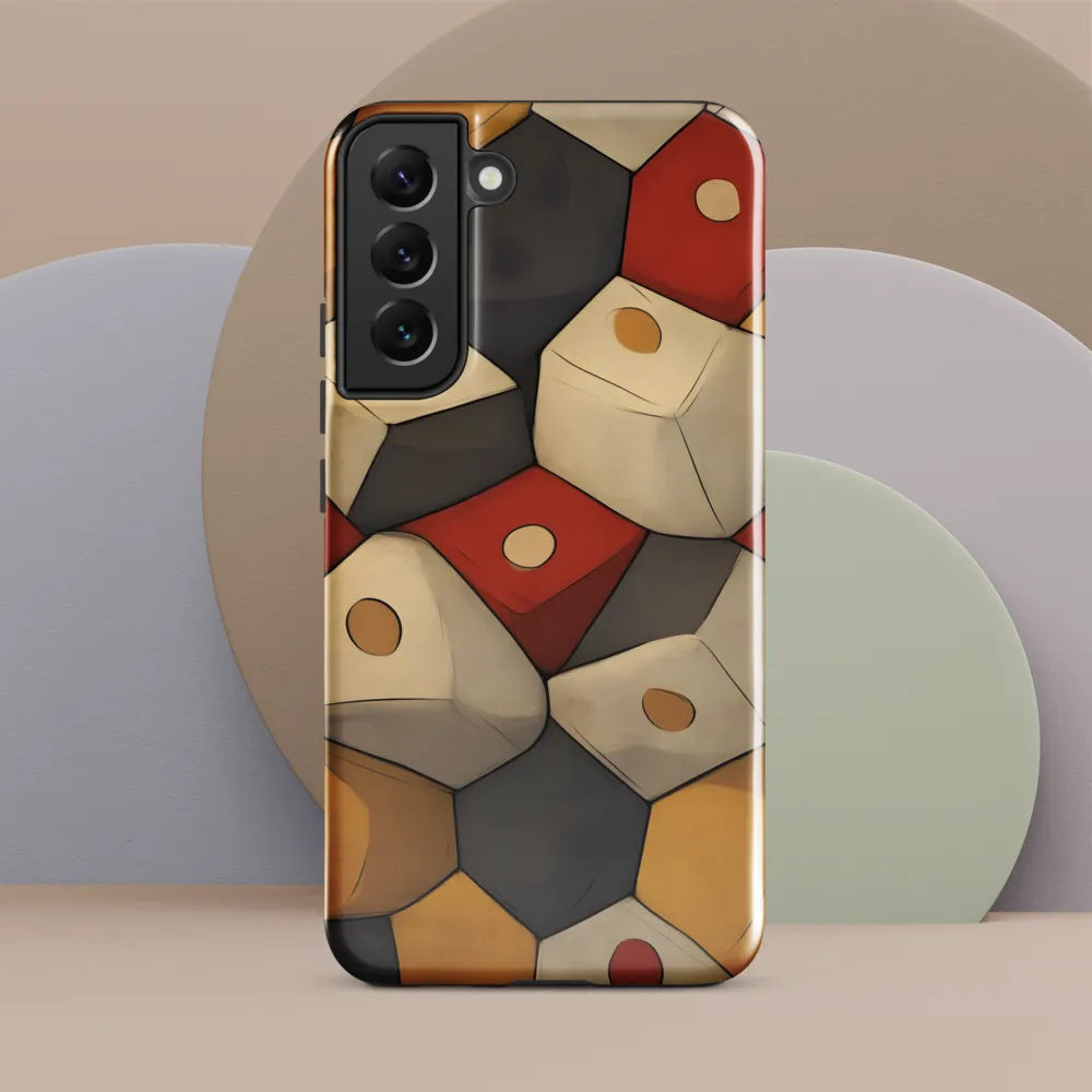 Interlocking Hexagons: An Abstract Dance of Color
