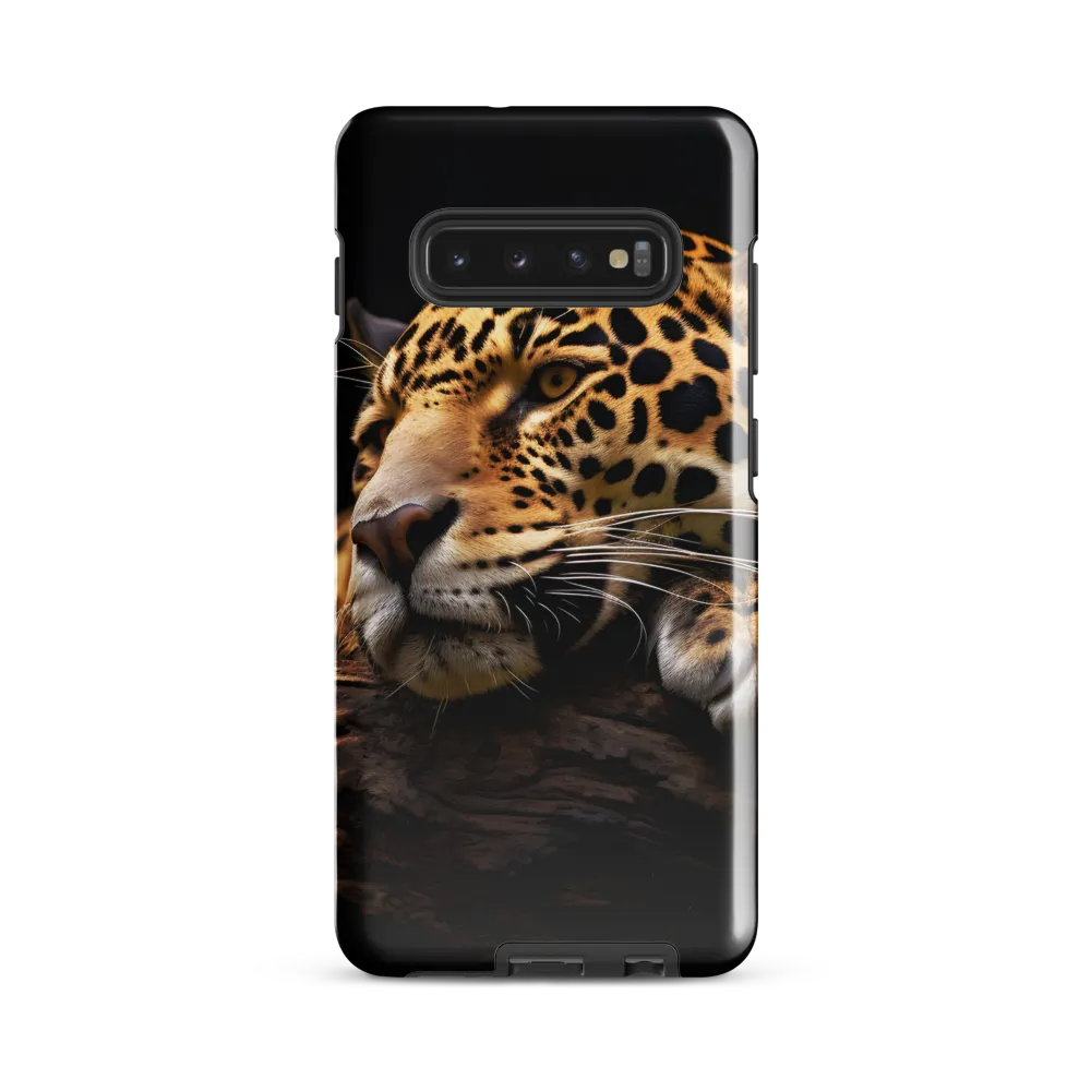 Tranquil Majesty: The Resting Leopard | Phone Case |  S10 Plus | Tough Case | Glossy