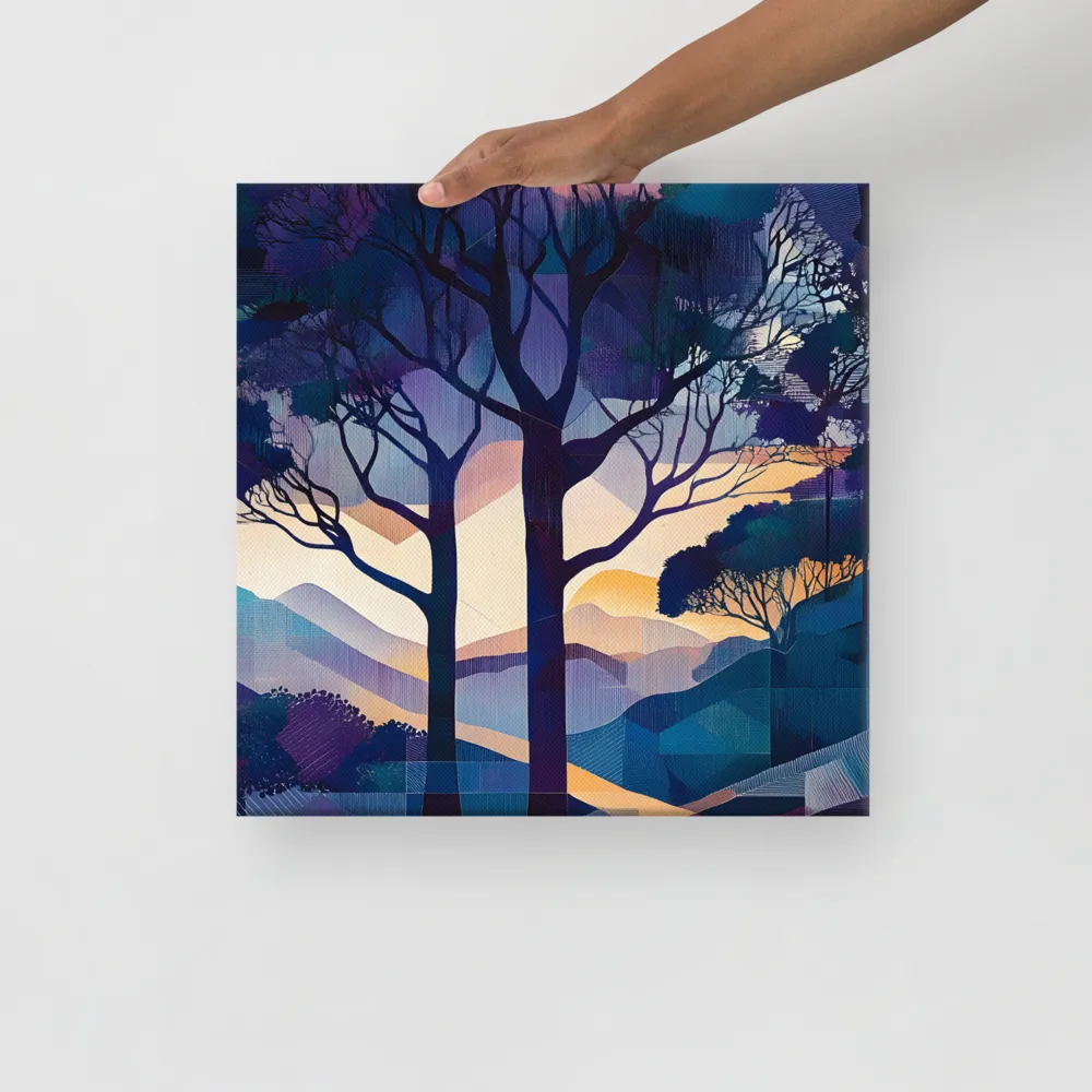 Tranquil Geometry: A Journey Through Color | Canvas | 16″×16″