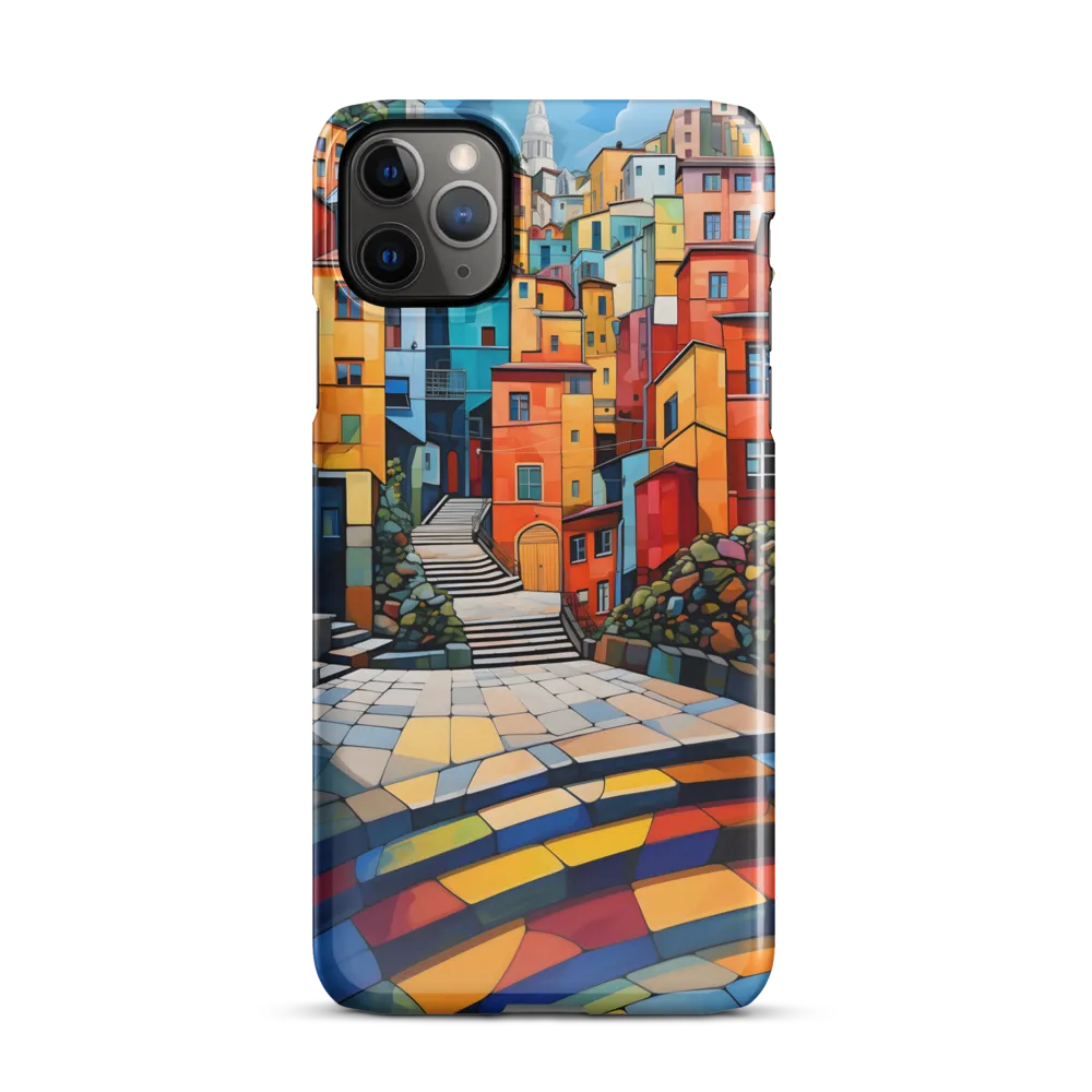 Vibrant Village: A Cubist Journey | Phone Case |  11 Pro Max | Snap Case | Glossy