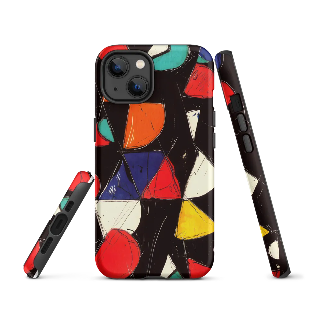 Vibrant Geometric Symphony | Phone Case |  13 | Tough Case | Matte