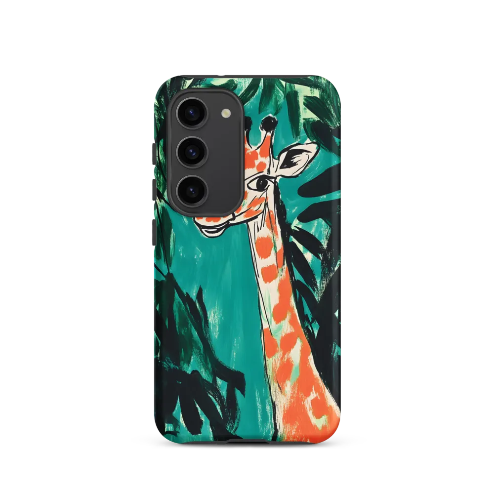 Curious Giraffe in Lush Greenery | Phone Case |  S23 | Tough Case | Matte