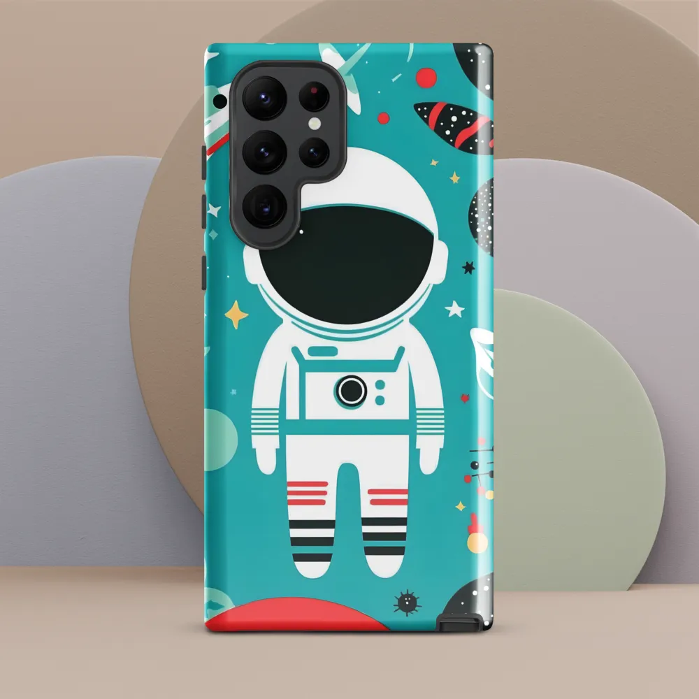 Whimsical Astronaut in Cosmic Wonderland