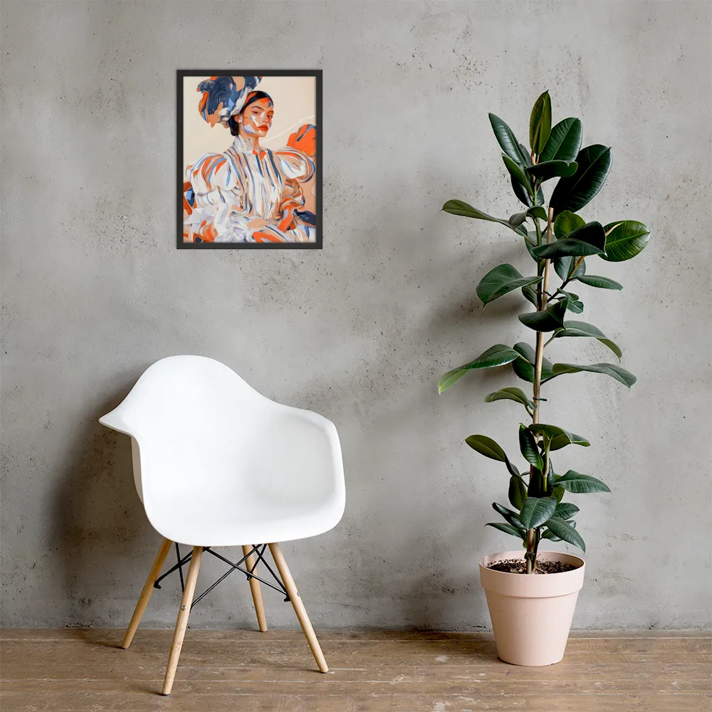 Vibrant Elegance | Poster with Black Frame | 16″×20″