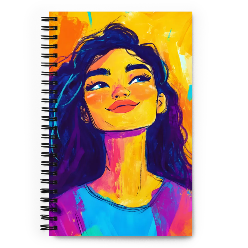 Radiant Joy: A Portrait of Confidence | Spiral Notebook