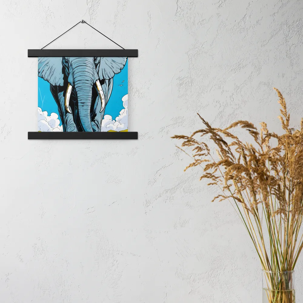 Majestic Presence: The Elephant | Poster With Black Wood Hanger | 10″×10″