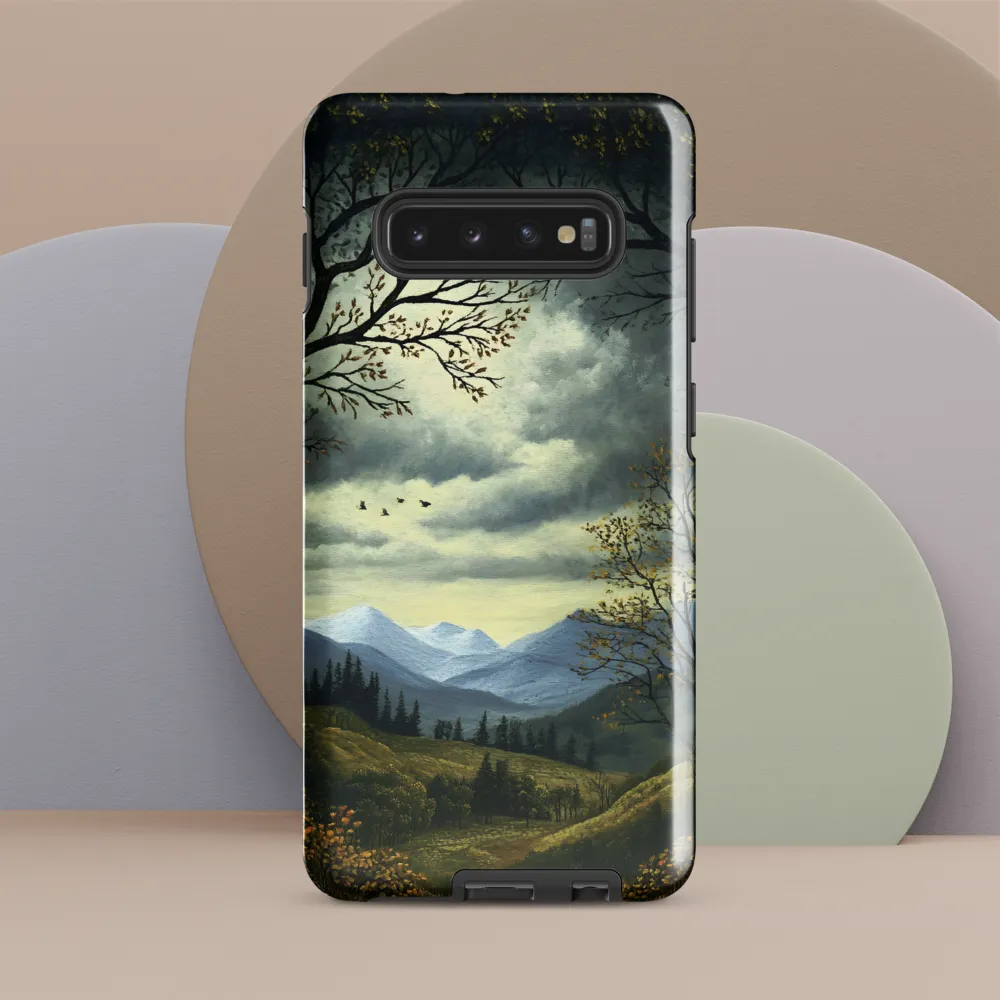 Nature's Embrace: A Tranquil Mountain Landscape | Phone Case |  S10 Plus | Tough Case | Glossy