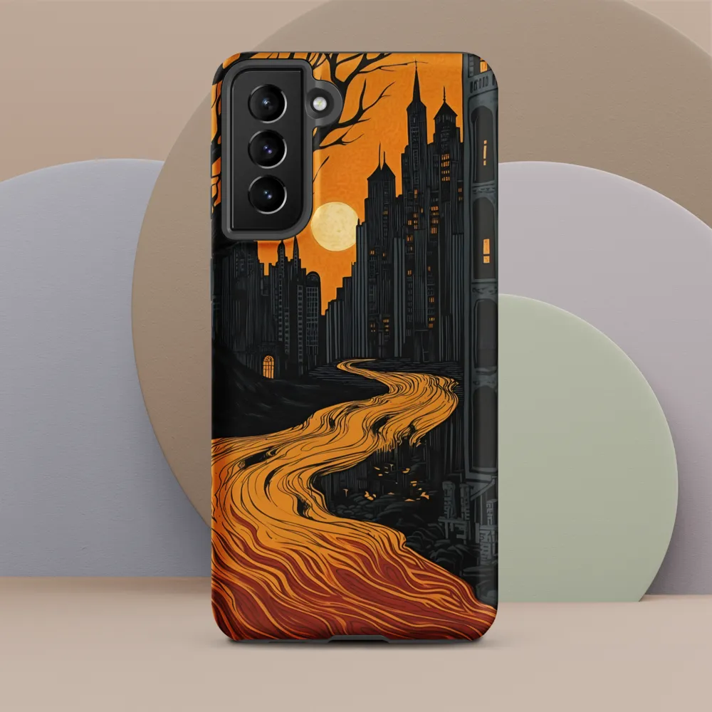 Eerie Cityscape: A Haunting Reflection