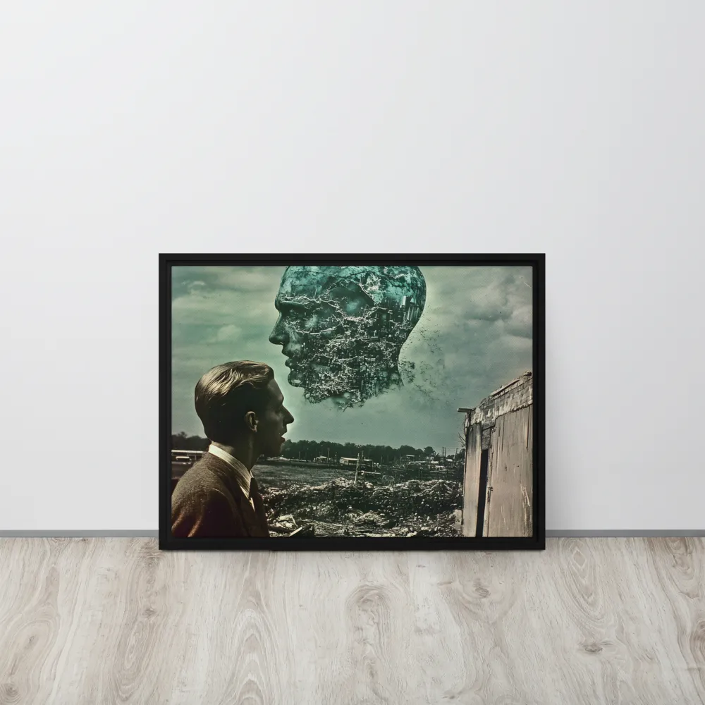 Ethereal Reflections: Identity in a Fragmented World | Canvas with Black Frame | 18″×24″