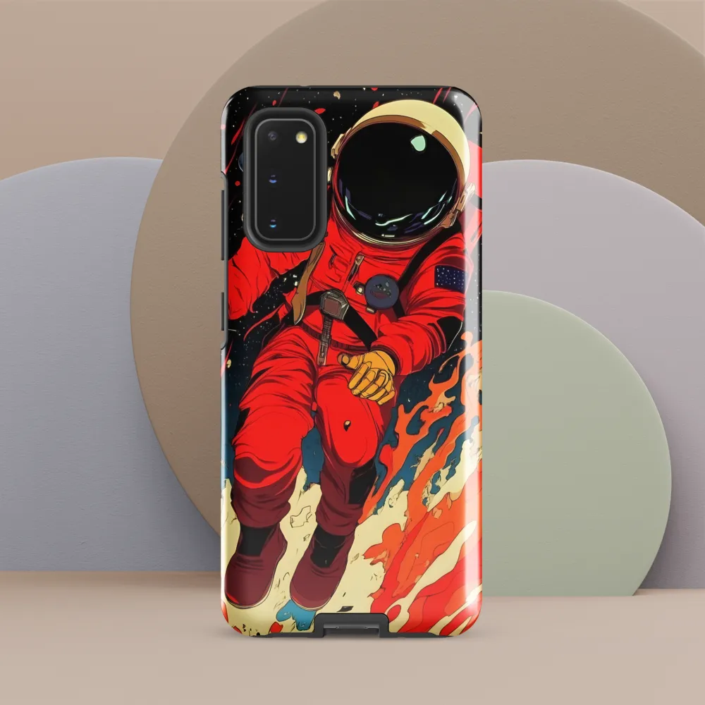 Cosmic Descent of the Astronaut | Phone Case |  S20 | Tough Case | Glossy
