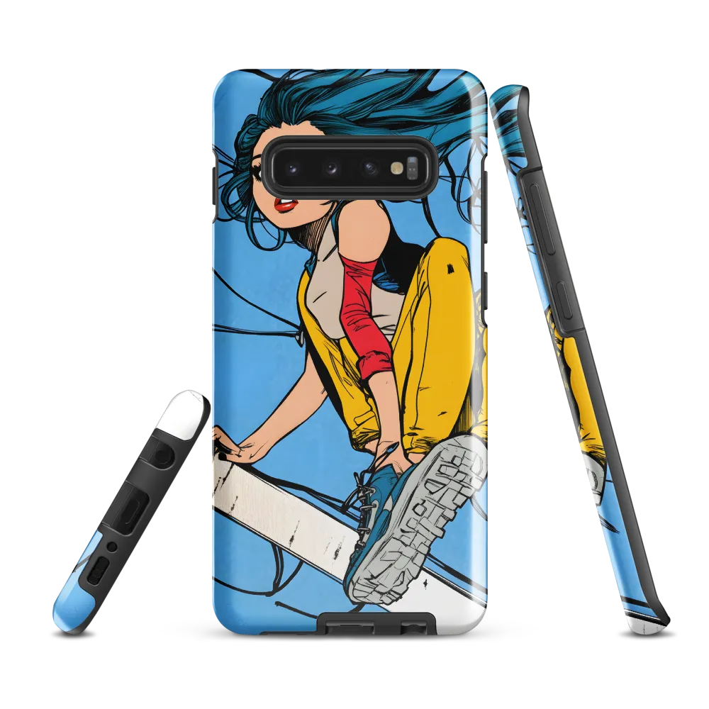 Urban Breeze: A Young Adventurer | Phone Case |  S10 Plus | Tough Case | Glossy