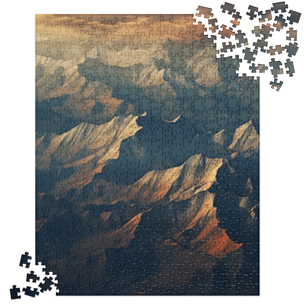 Majestic Mountains: An Aerial Serenity | Jigsaw Puzzle | 520 pieces