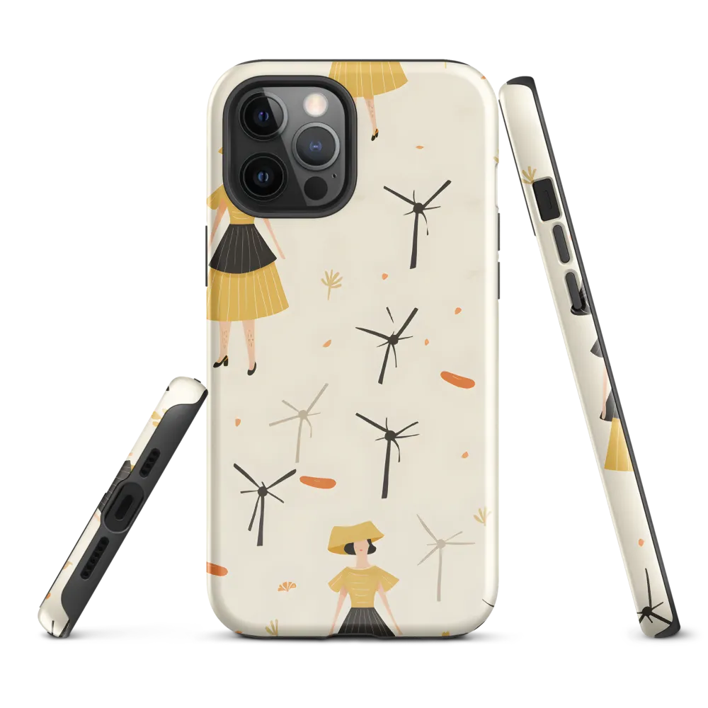 Whimsical Patterns of Nature and Femininity | Phone Case |  12 Pro Max | Tough Case | Glossy