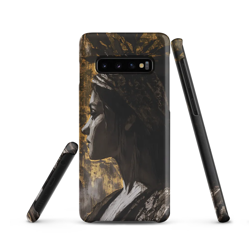 Golden Elegance: A Modern Profile Portrait