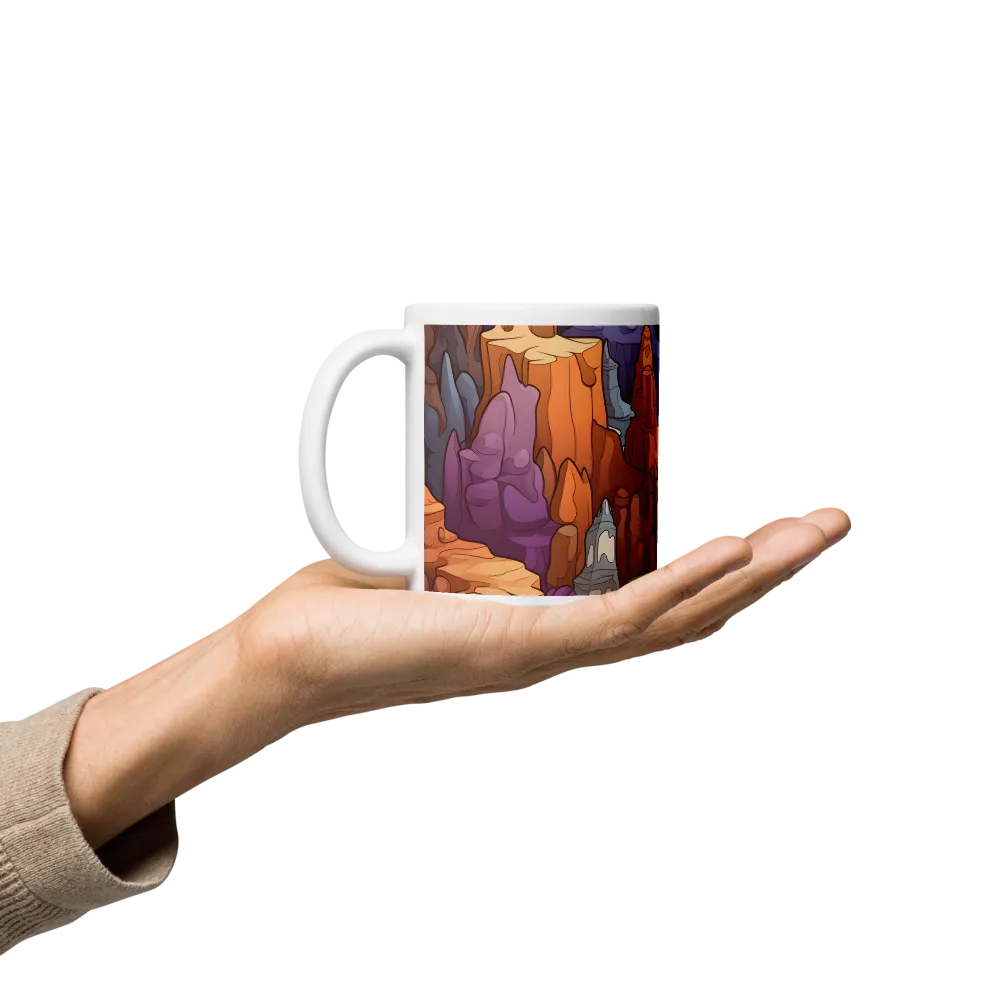 Vibrant Rockscape: A Digital Odyssey | Mugs | Multiple Sizes & Colors