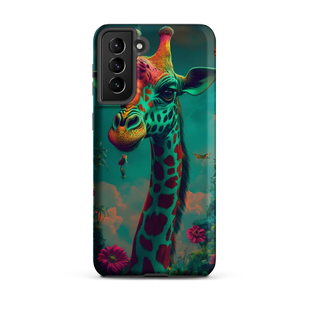 Whimsical Giraffe Among Blossoms | Phone Case |  S21 Plus | Tough Case | Matte