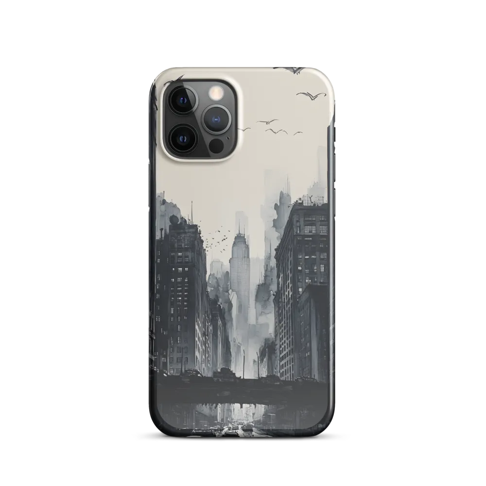 City Whispers: A Monochrome Reflection | Phone Case |  12 Pro | Snap Case | Glossy