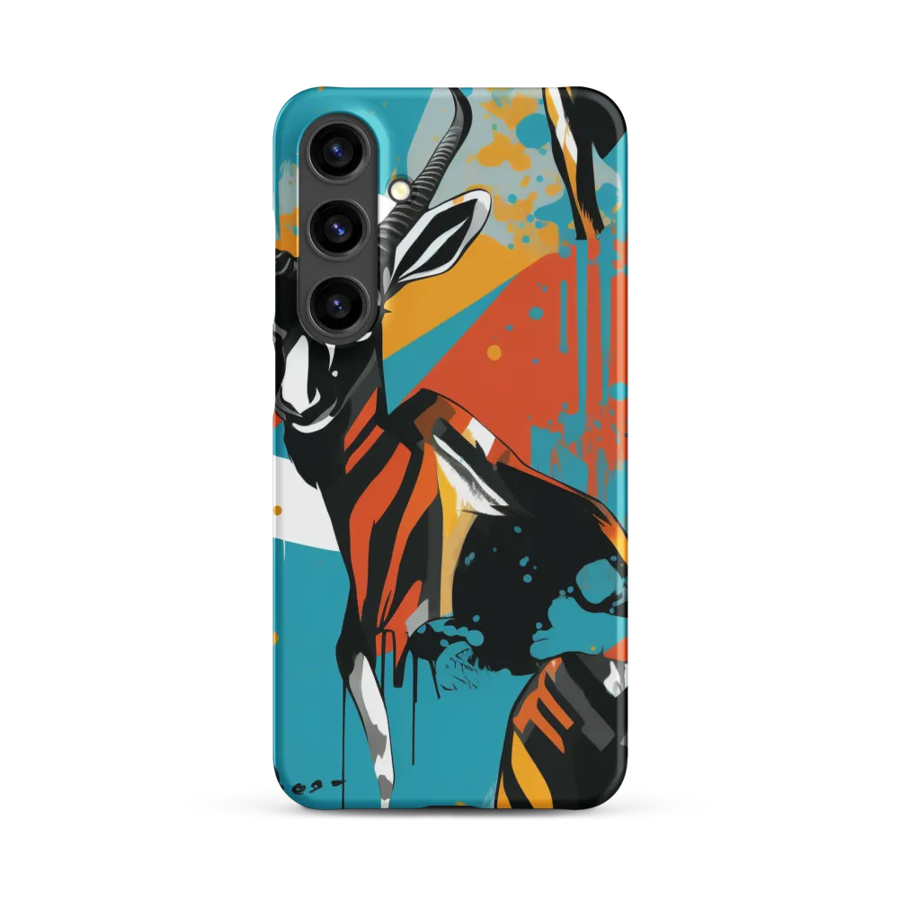 Dynamic Antelope in Vivid Abstract