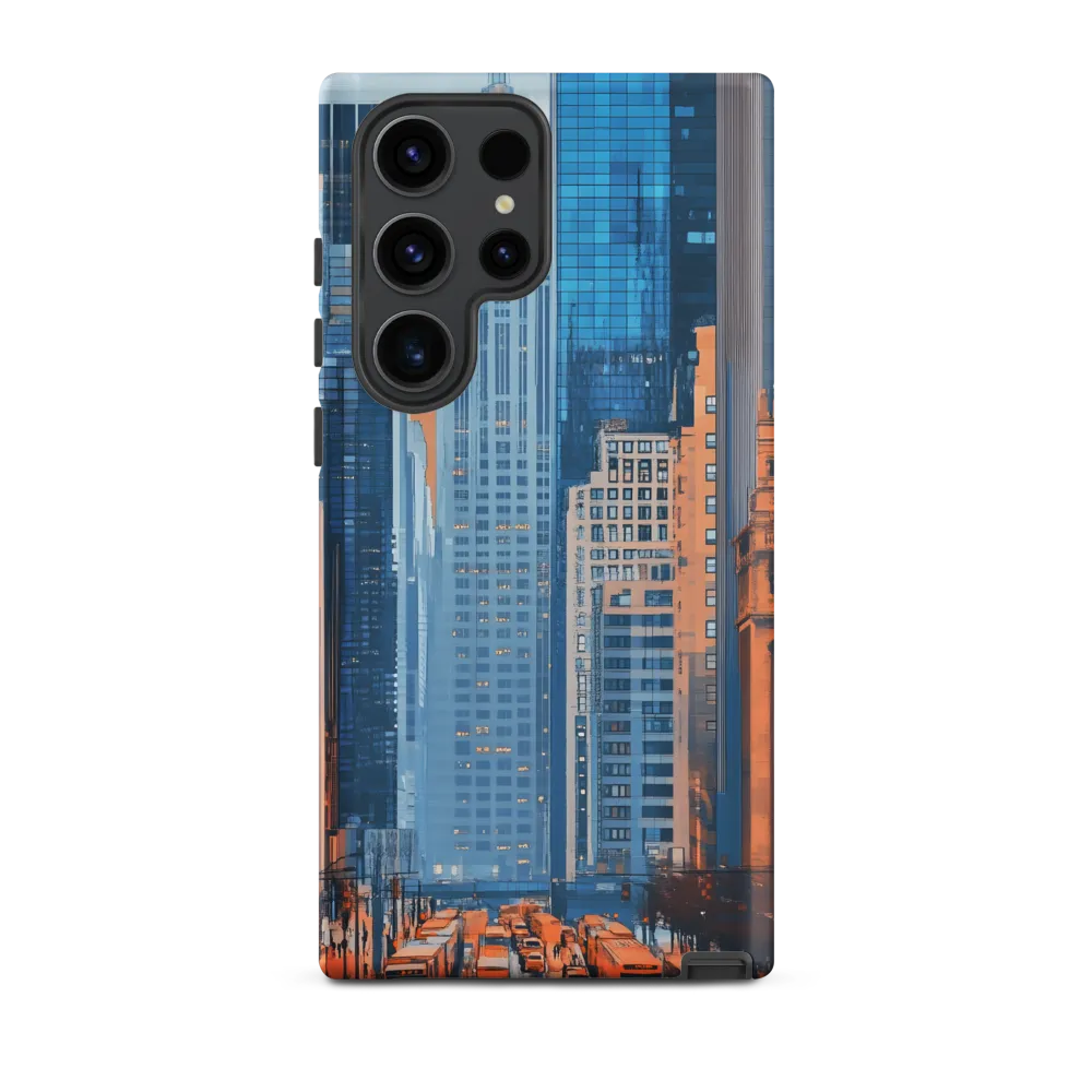 Urban Symphony in Blue and Orange