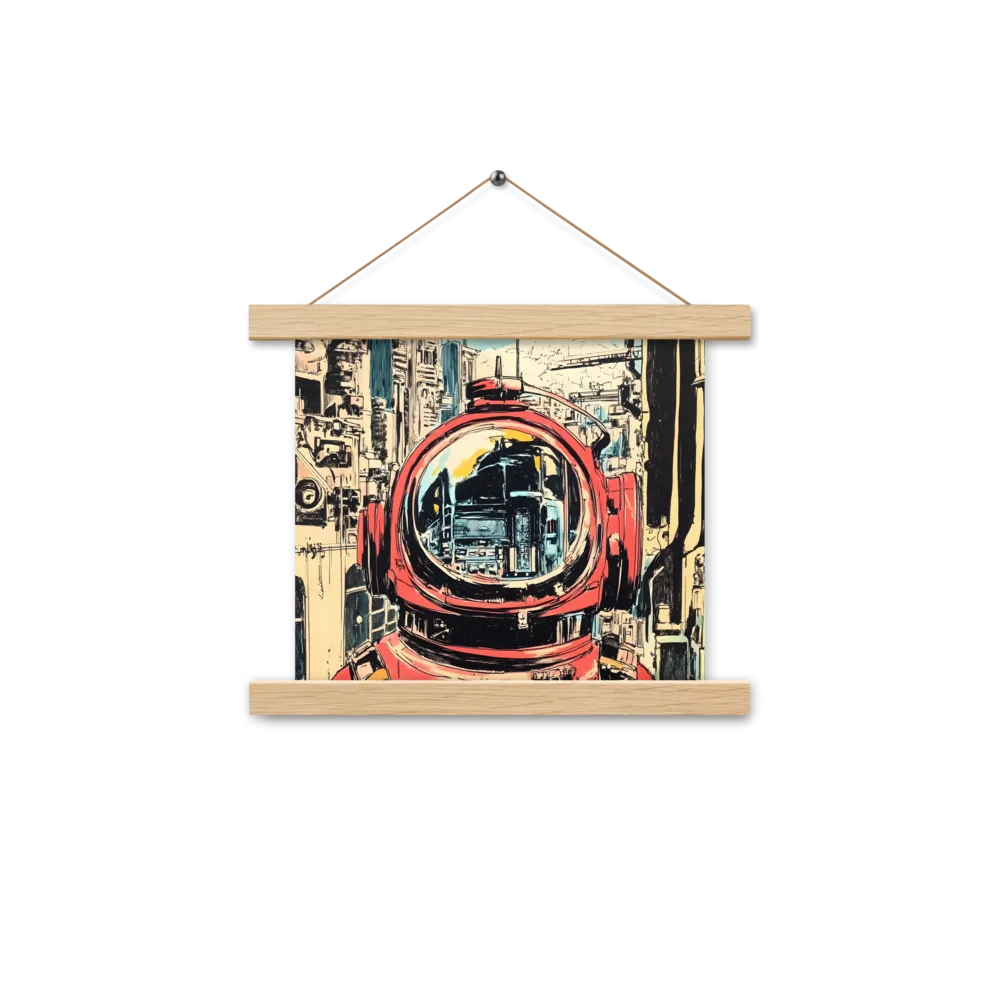 Reflections of Tomorrow | Poster With Oak Wood Hanger | 10″×10″