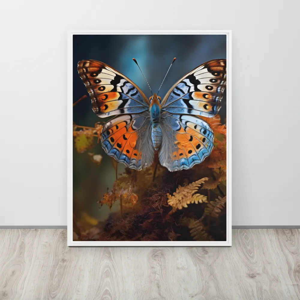 Harmony in Color: The Butterfly | Canvas with White Frame | 24″×32″