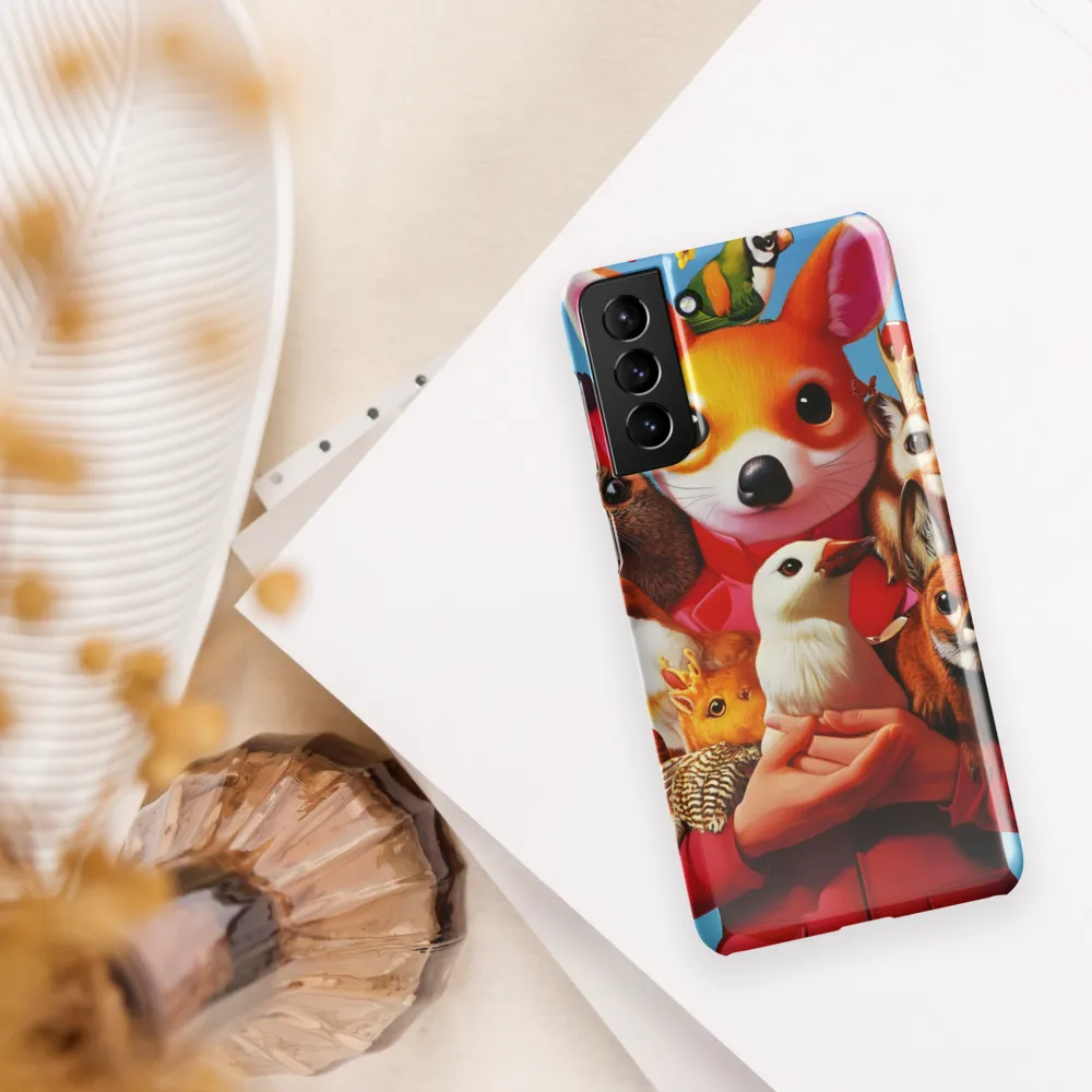 Harmony in Whimsy: A Modern Animal Ensemble | Phone Case |  S21 Plus | Snap Case | Glossy