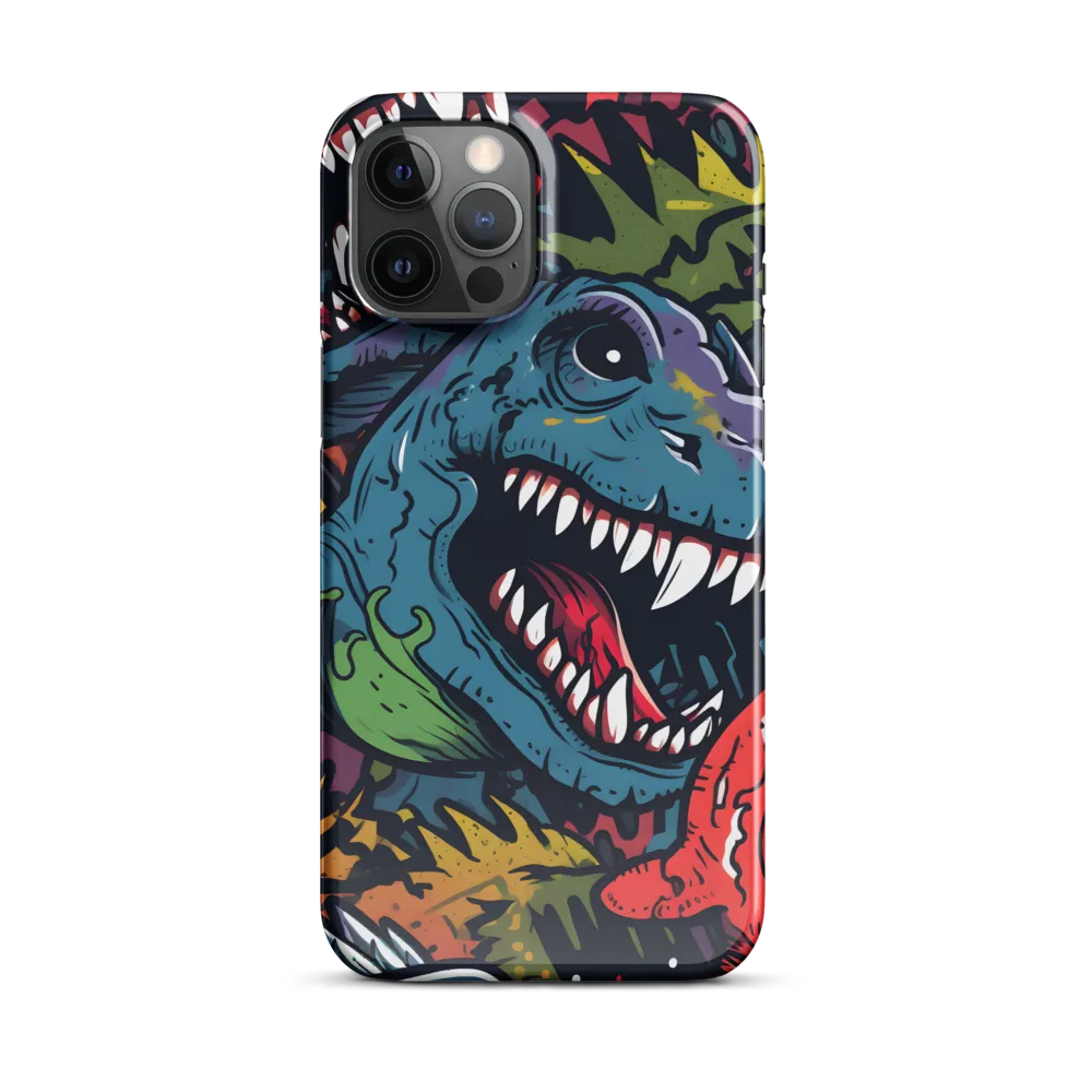 Dino Mania: A Colorful Frenzy | Phone Case |  12 Pro Max | Snap Case | Glossy