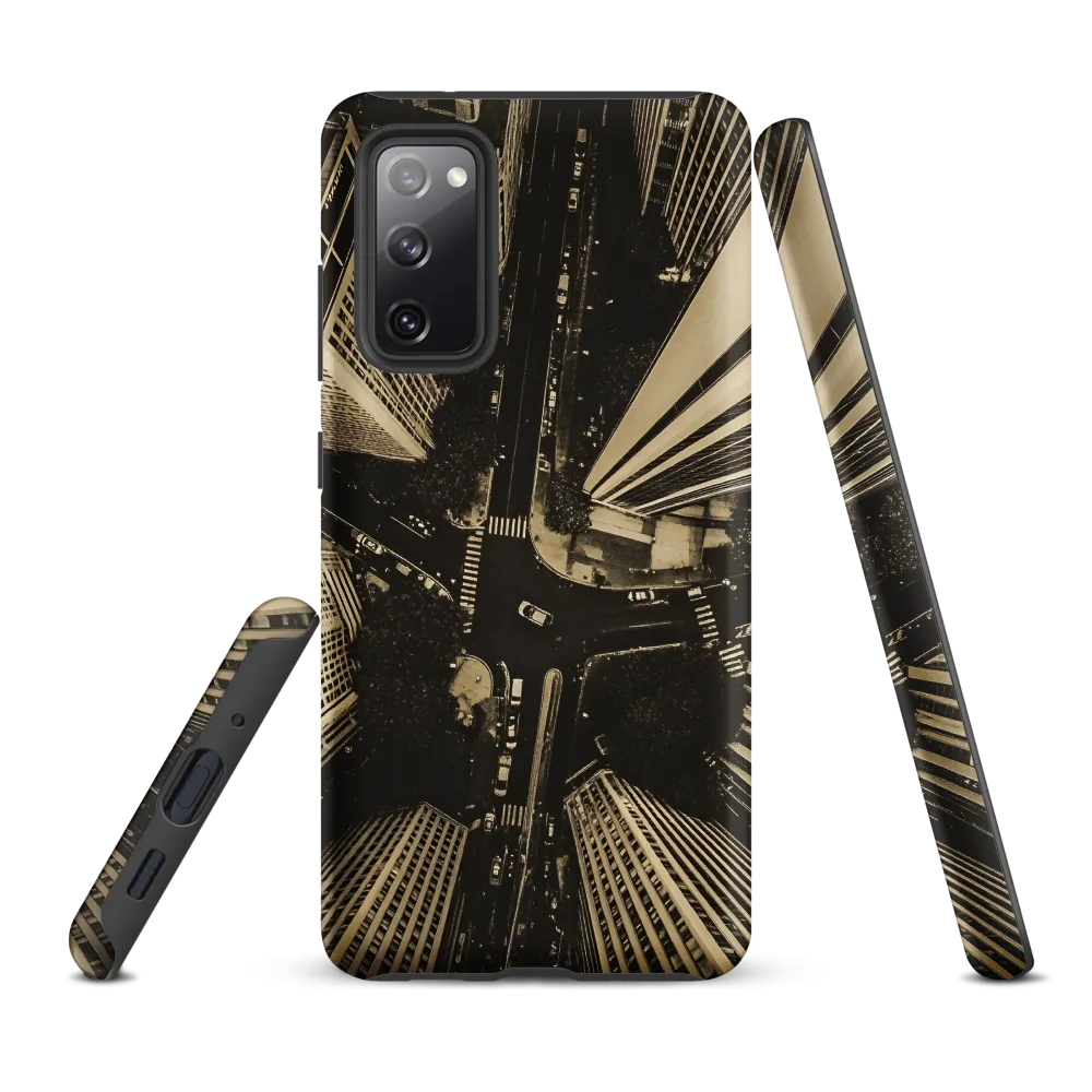 Urban Symphony: Aerial Perspective of City Life | Phone Case |  S20 FE | Tough Case | Matte