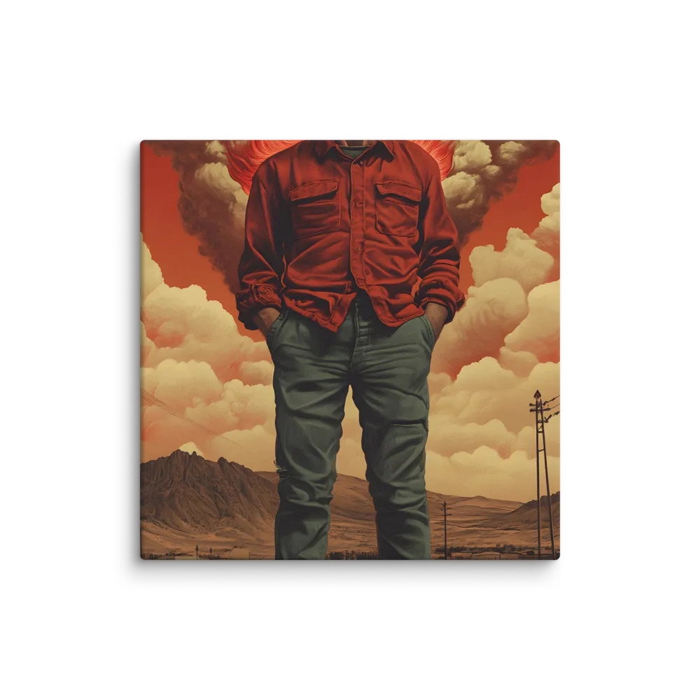 Defiant Spirit in a Surreal Landscape | Canvas | 24″×24″