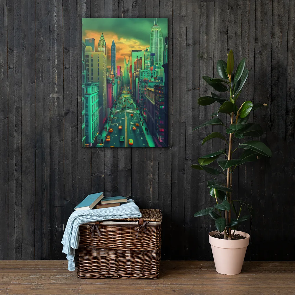 Urban Surrealism: Neon Dreams | Canvas | 24″×36″