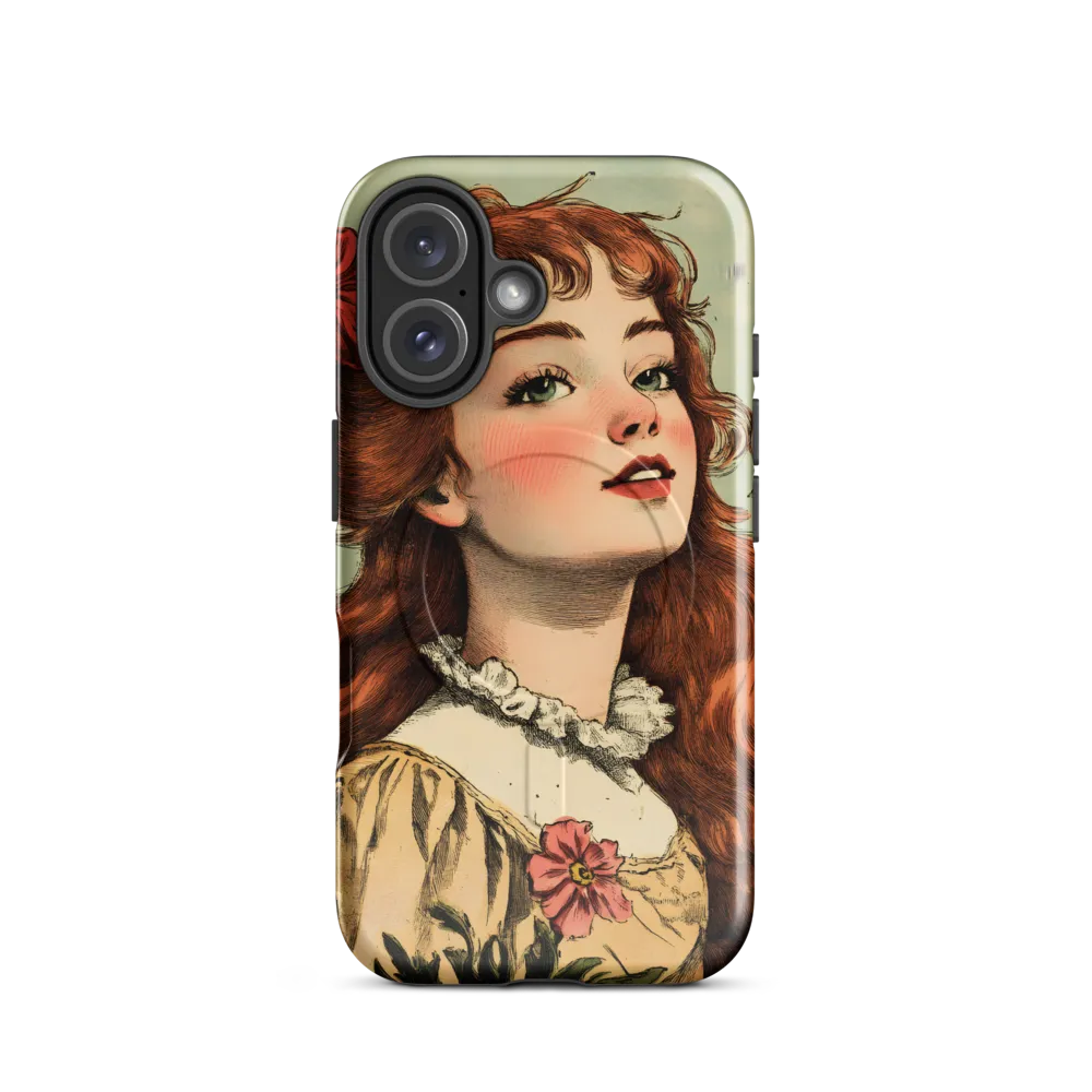 Whimsical Portrait of a Flower-Adorned Girl