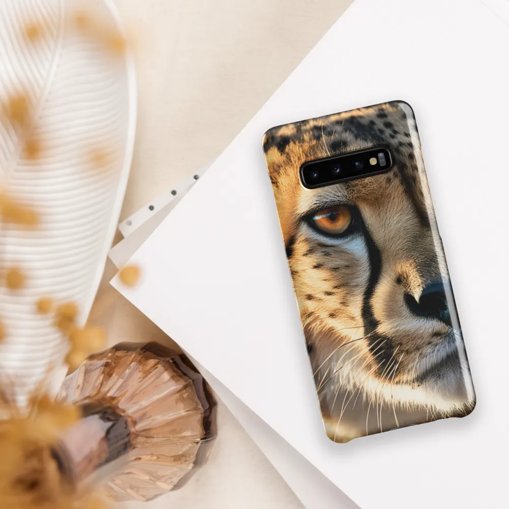 The Intense Gaze of the Cheetah | Phone Case |  S10 Plus | Snap Case | Glossy