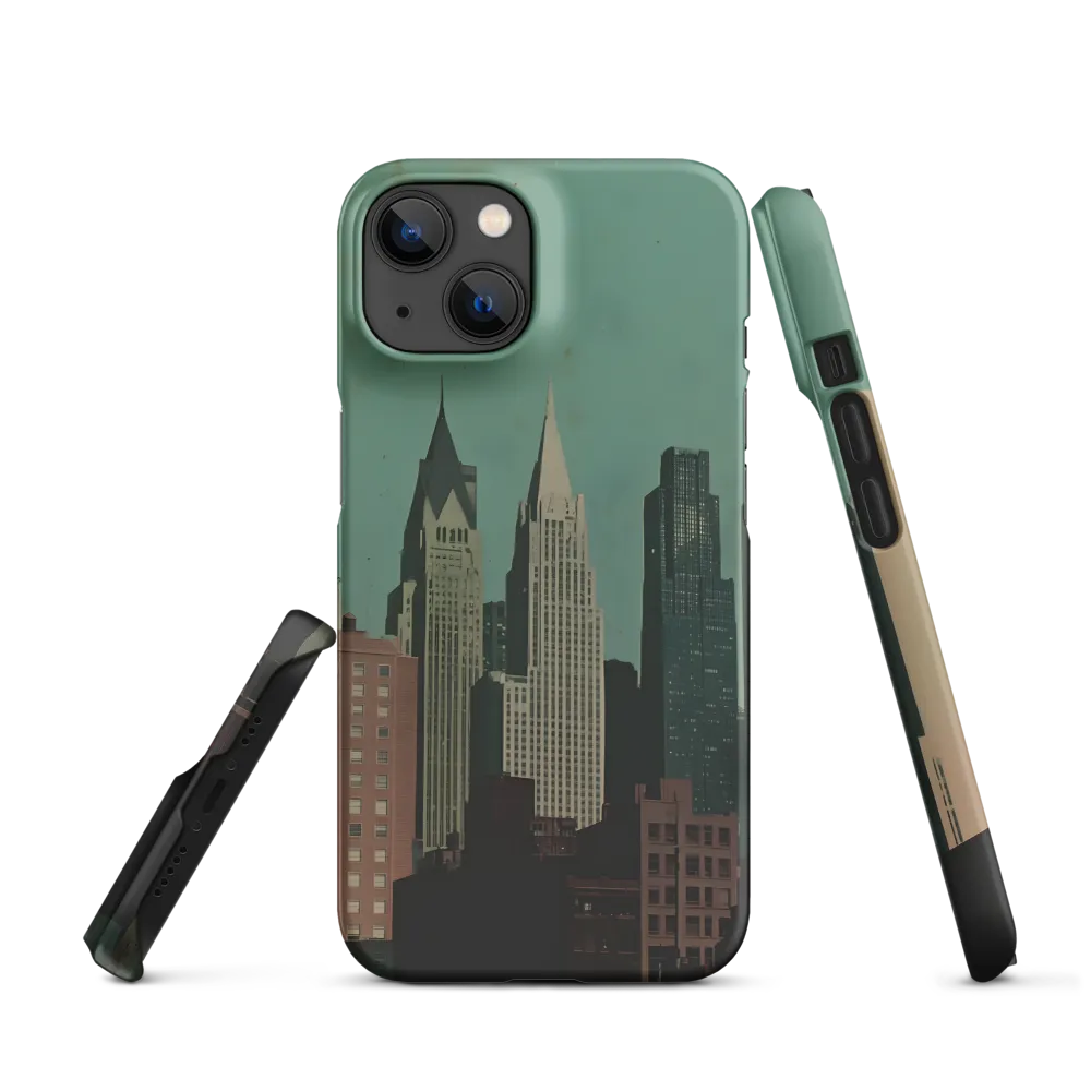 Urban Nostalgia: A Retro Cityscape | Phone Case |  14 | Snap Case | Matte