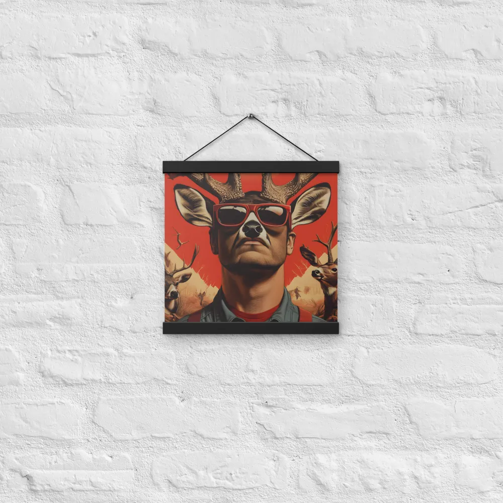 The Hunter's Spirit | Poster With Black Wood Hanger | 12″×12″