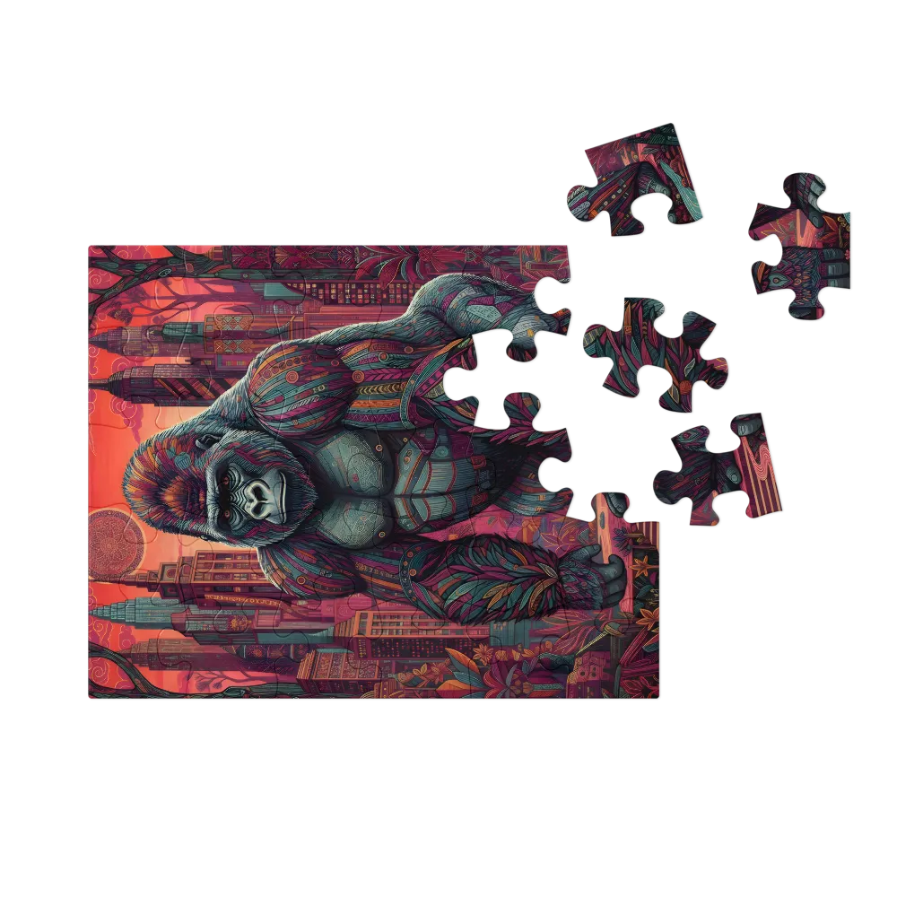 Ornate Silverback 
 Jigsaw Puzzle in Tin Box
