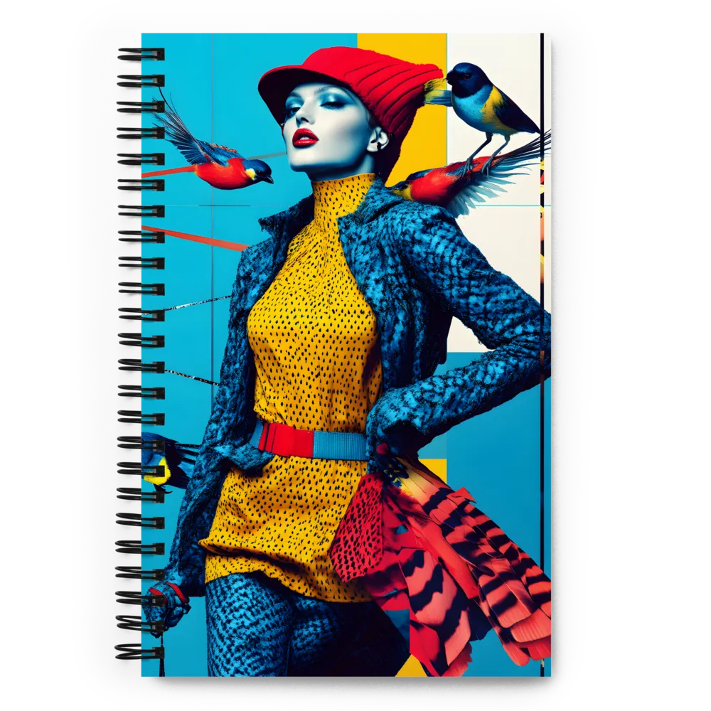 Vibrant Fusion of Nature and Fashion | Spiral Notebook