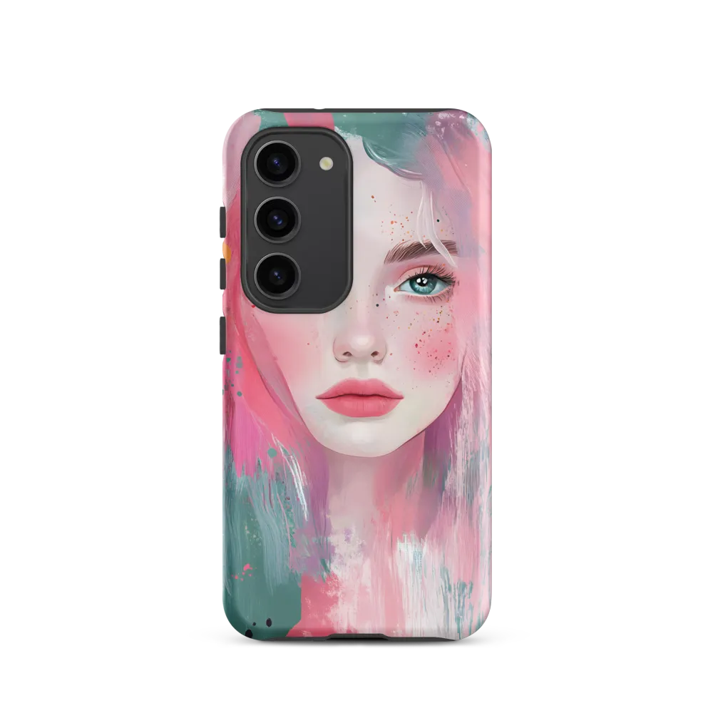 Dreamy Serenity: A Contemporary Portrait | Phone Case |  S23 | Tough Case | Matte