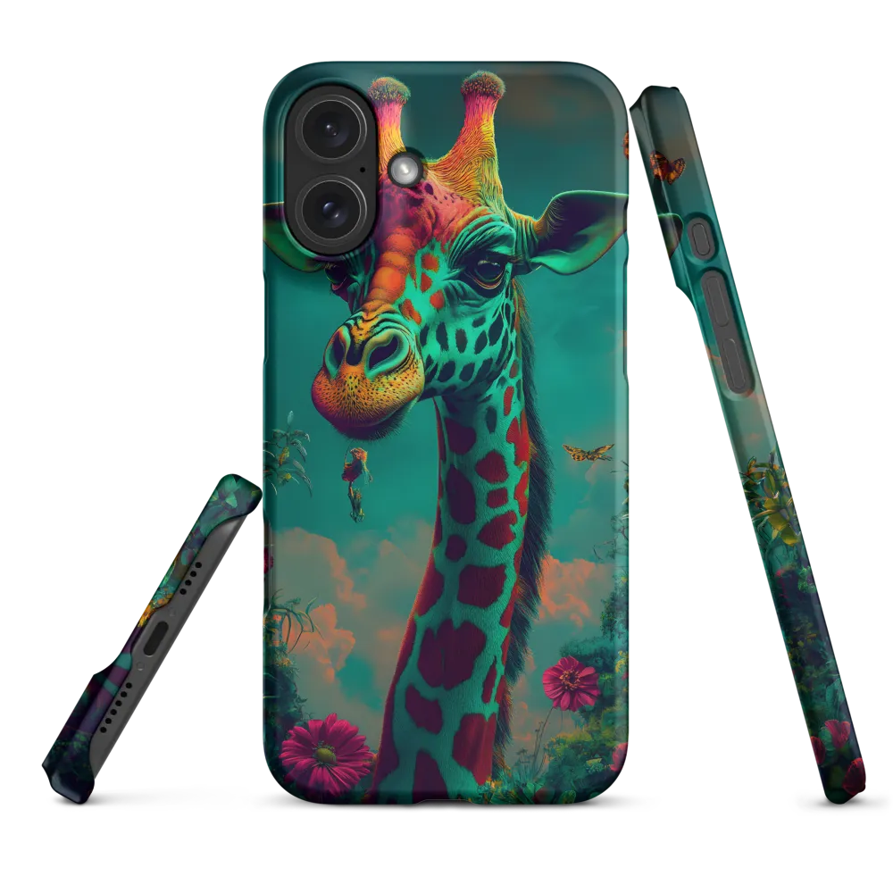 Whimsical Giraffe Among Blossoms