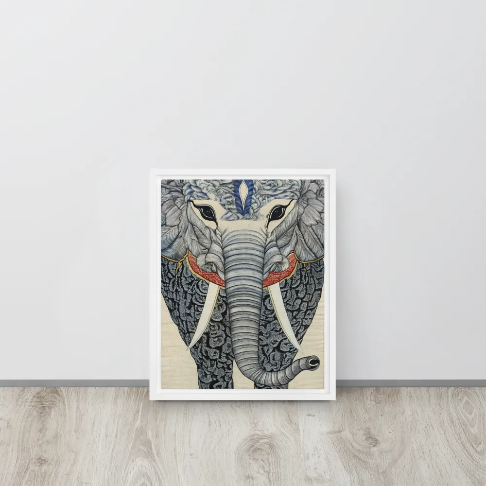 Majesty of the Elephant | Canvas with White Frame | 11″×14″