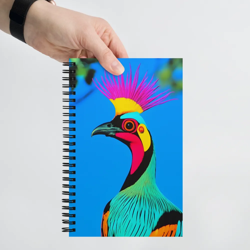 Whimsical Avian Portrait | Spiral Notebook