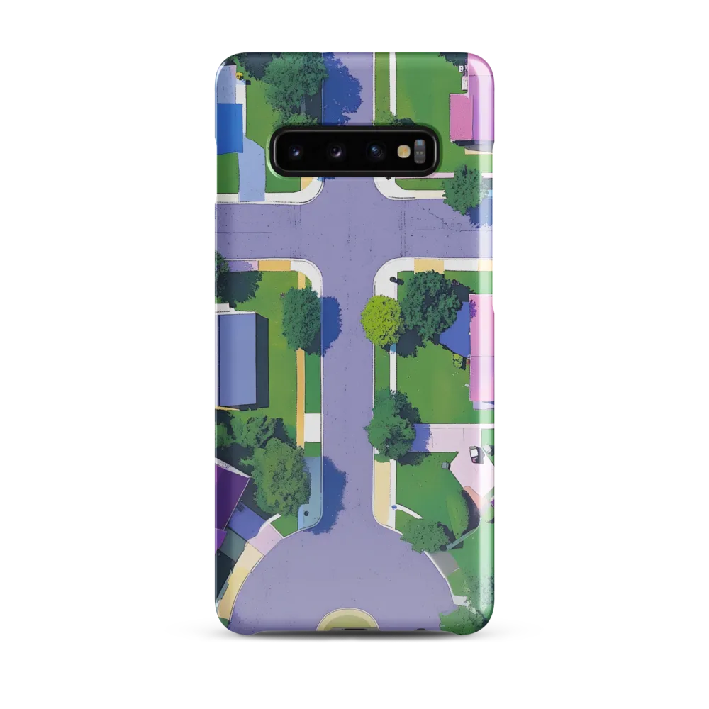 Aerial Harmony: Suburban Crossroads | Phone Case |  S10 Plus | Snap Case | Glossy