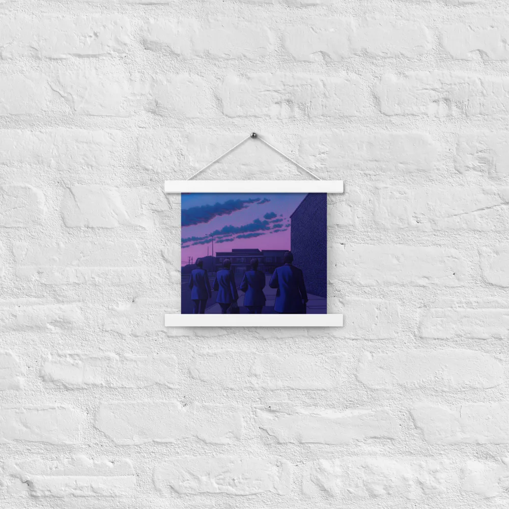 The Twilight Stroll | Poster With White Wood Hanger | 10″×10″