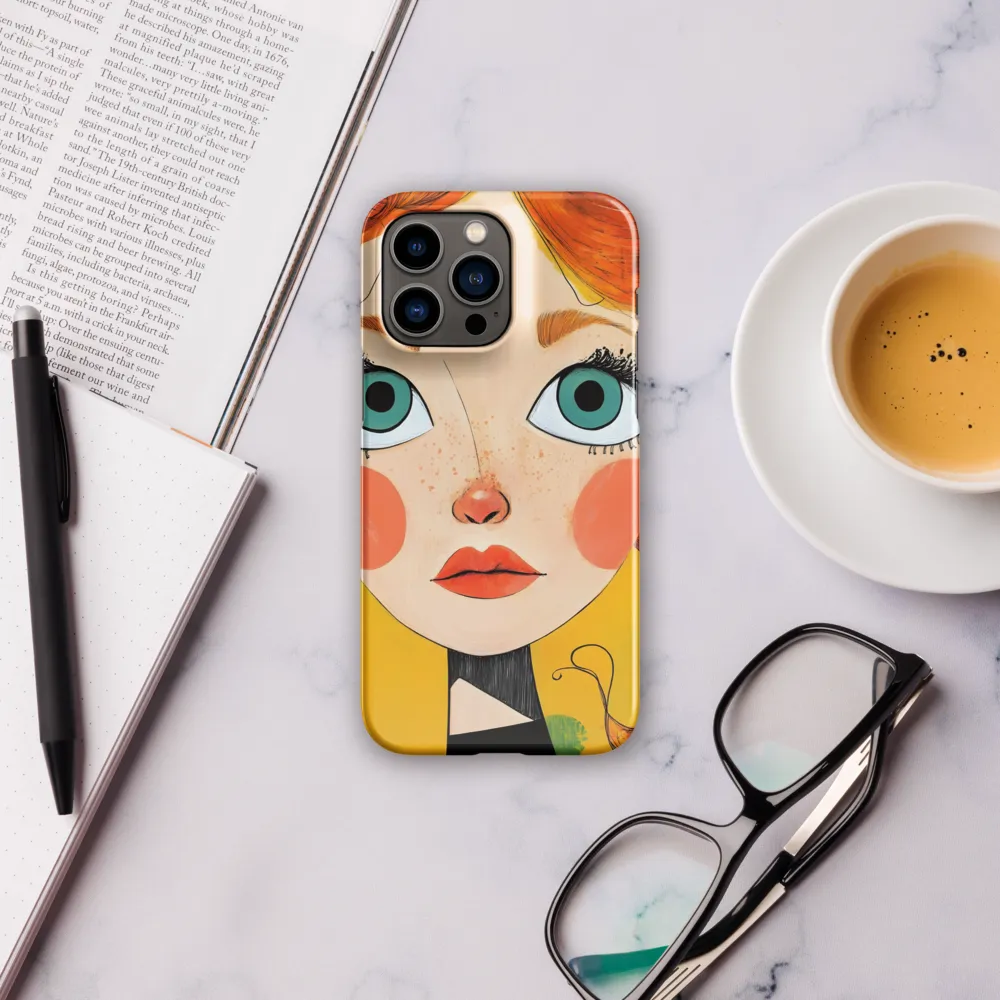 Whimsical Portrait of a Girl | Phone Case |  14 Pro Max | Snap Case | Glossy