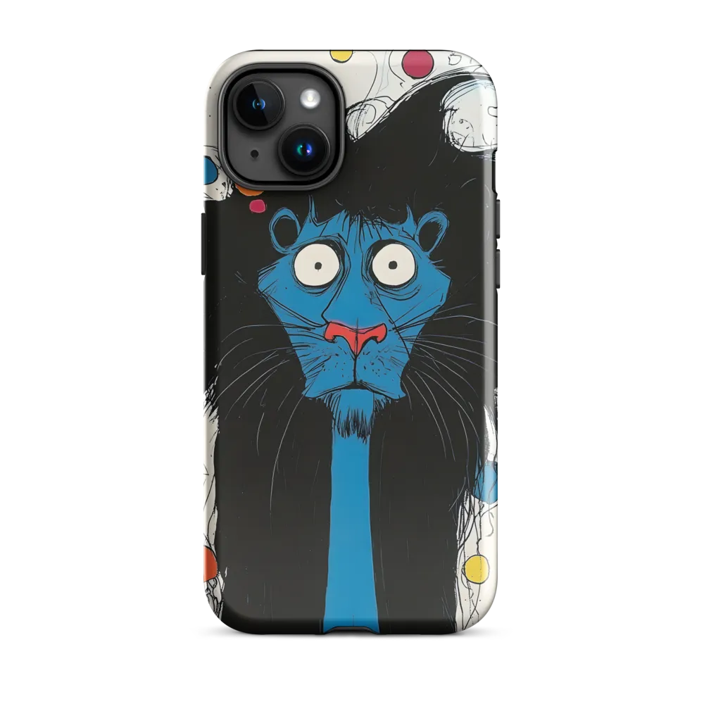 Whimsical Blue Lion