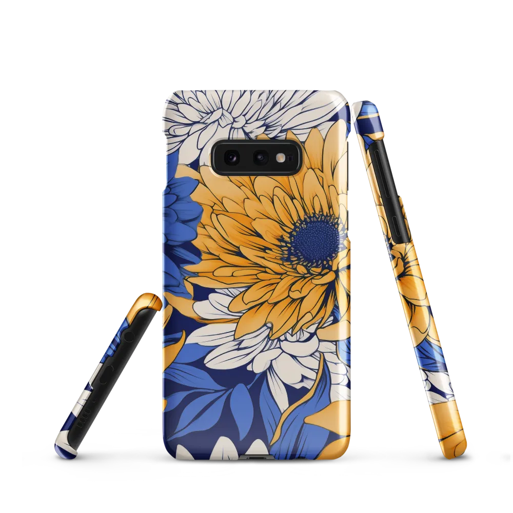 Floral Harmony in Blue and Yellow