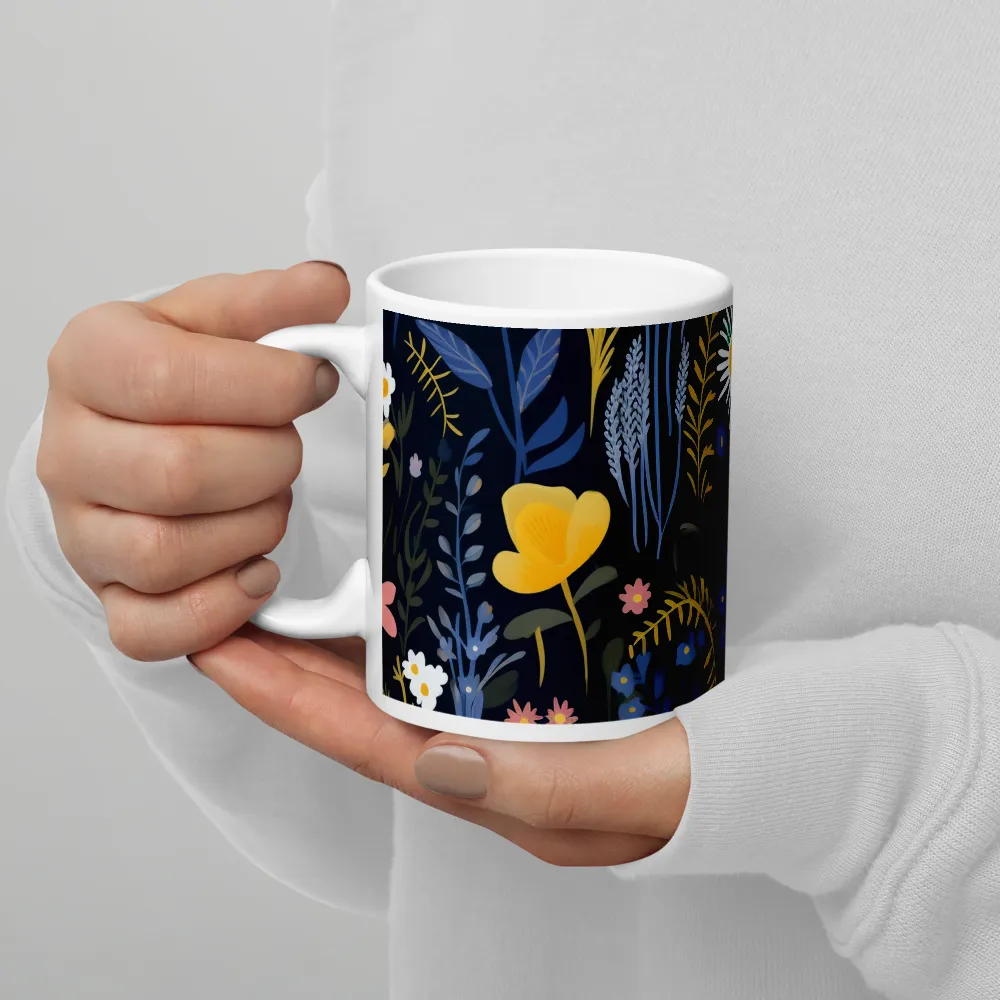 Botanical Harmony: A Floral Symphony | Mug with White inside | 11 oz